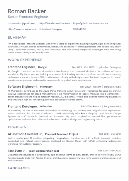 Professional Resume Template