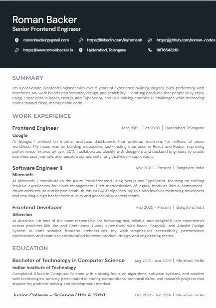 Creative Resume Template