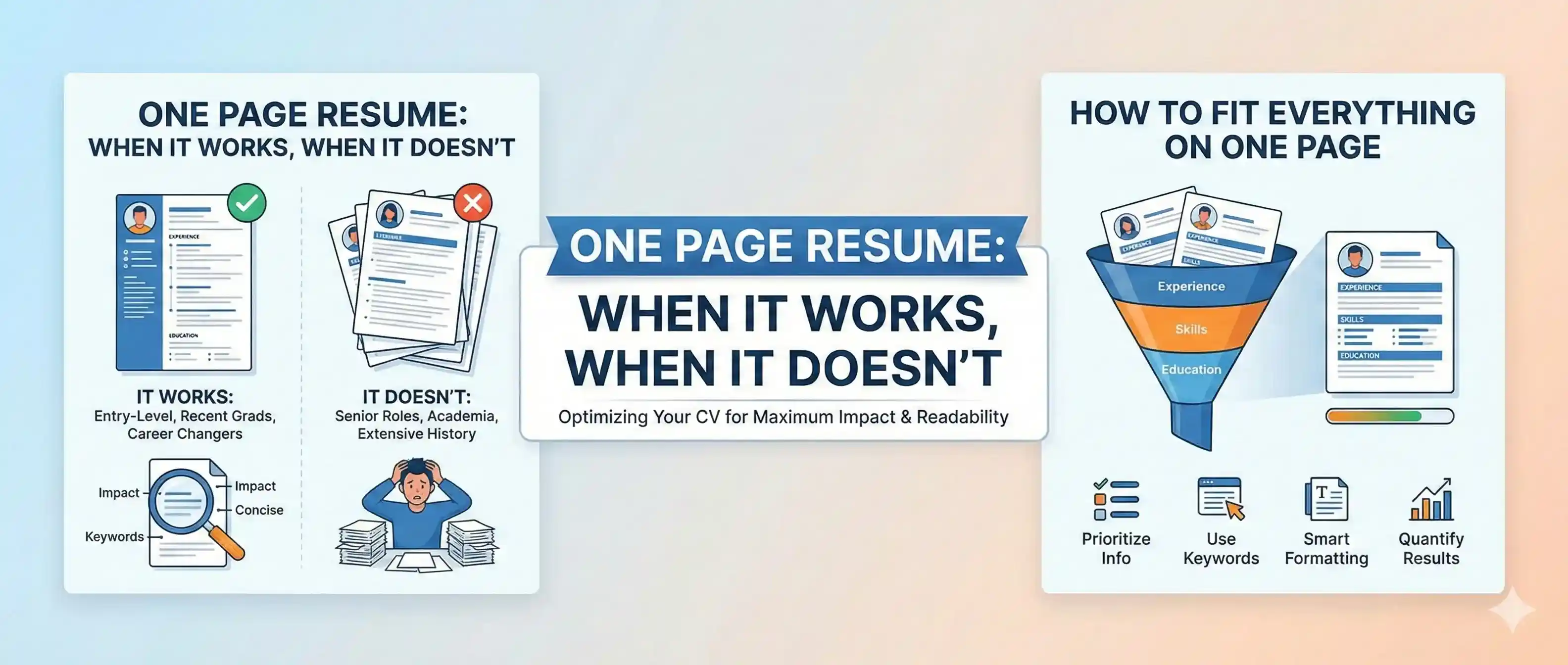 One Page Resume: When It Works, When It Doesn't & How to Fit Everything on One Page