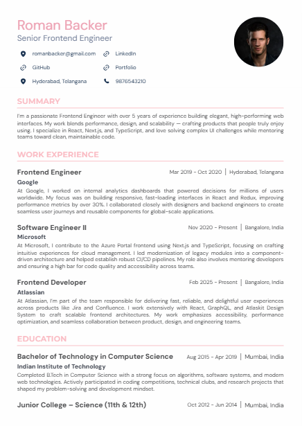 CV Template 2