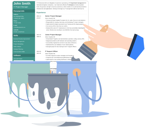 Personalise your document.